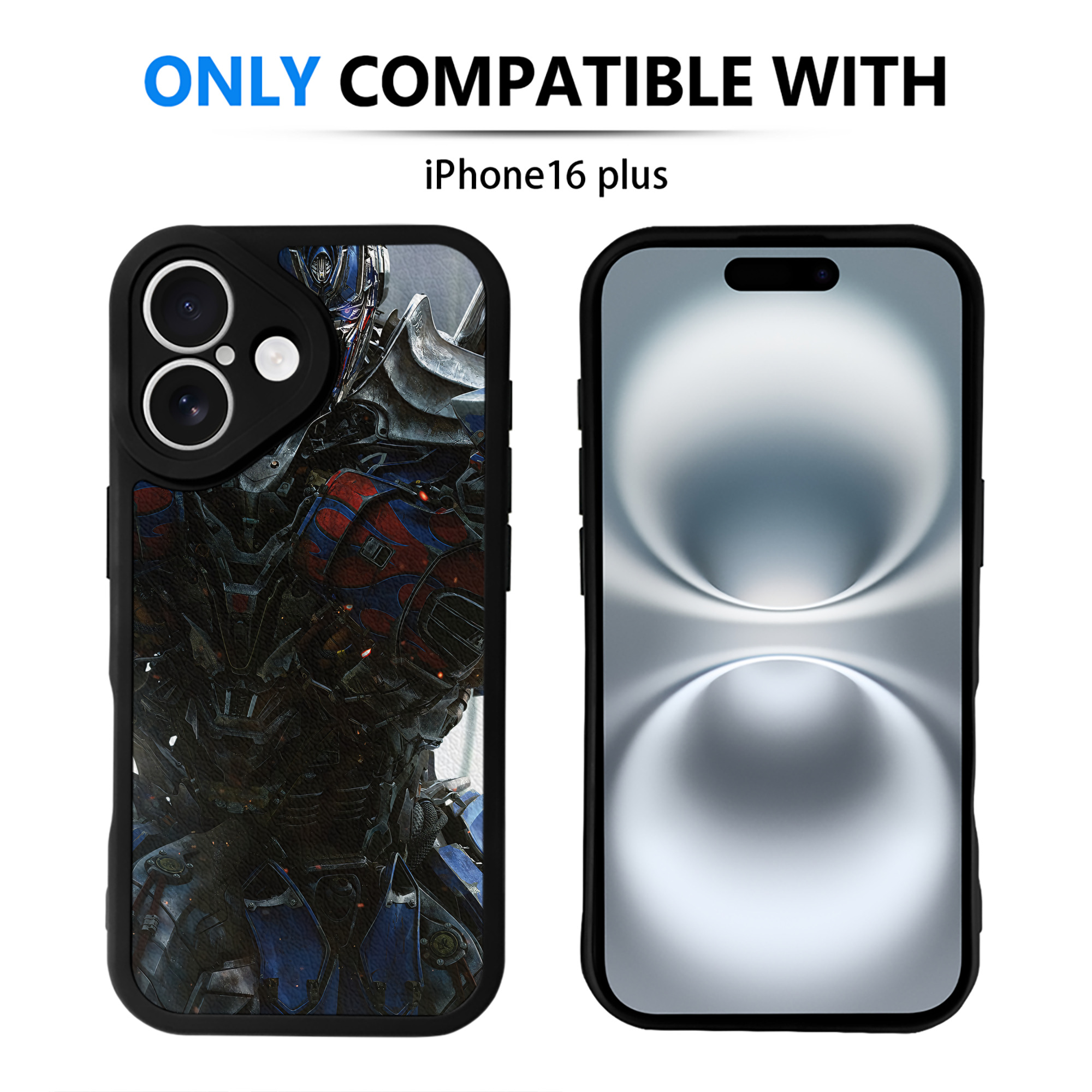 （画像用） Transformers トランスフォーマー 【iPhone 16シリーズ対応】シリコンスマホケース（レザー調） 材質：シリコン